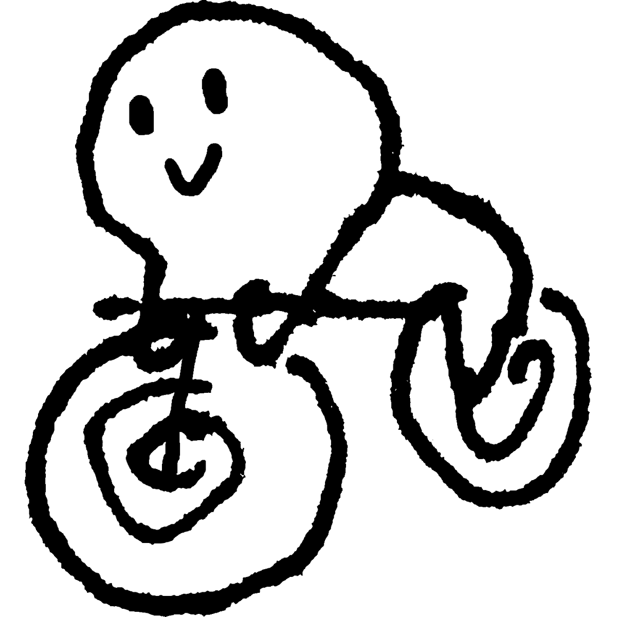 自転車 競輪 かわいい ゆるい無料イラスト てがきですのb