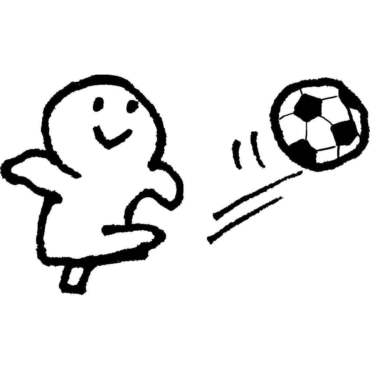 サッカー | かわいい・ゆるい無料イラスト「てがきですのβ」